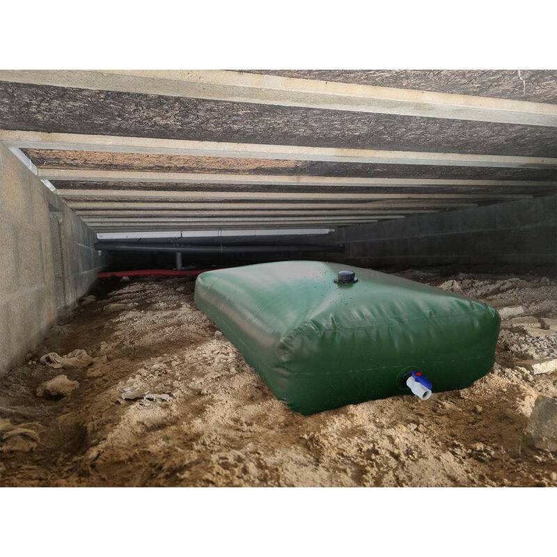 Jardibric - Récupérateur d'eau de pluie 2000L PVC vert - JARDIBRIC - Image 4