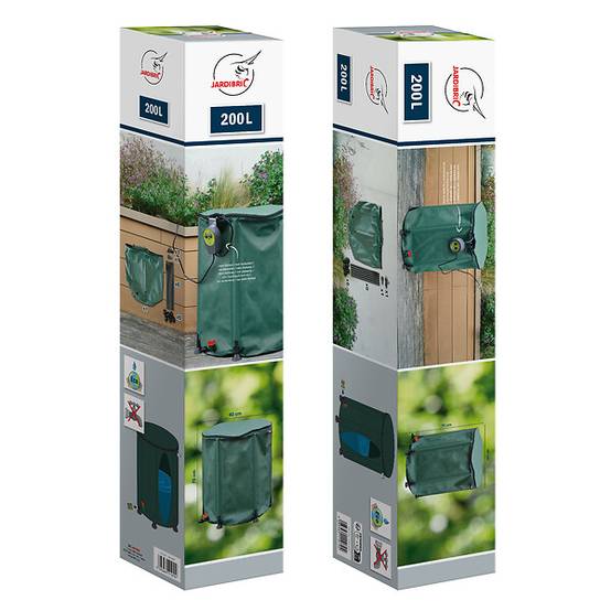 Jardibric - Récupérateur d'eau de pluie 200L démontable REC200 – JARDIBRIC