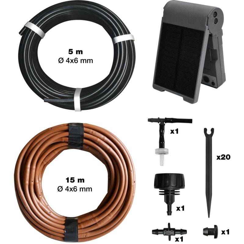 Jardibric - Kit complet d'arrosage goutte à goutte plastique gris - Jardibric - Imagen 7
