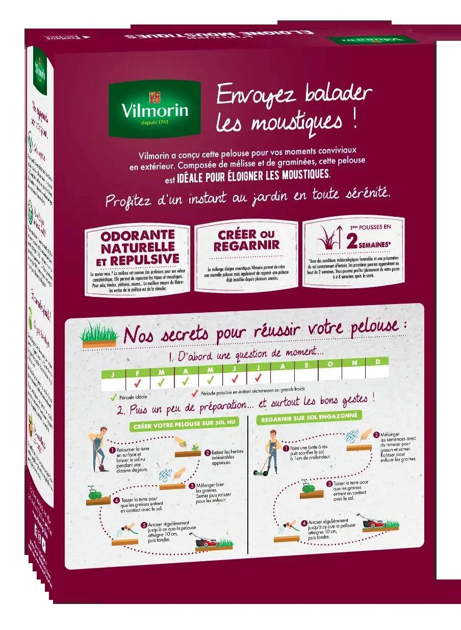 Vilmorin - Pelouse Mélisse Graminées Éloigne Moustiques 1kg - VILMORIN - Image 10