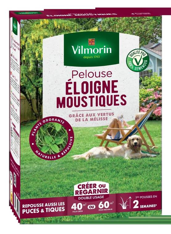 Vilmorin - Pelouse Mélisse Graminées Éloigne Moustiques 1kg - VILMORIN - Image 2