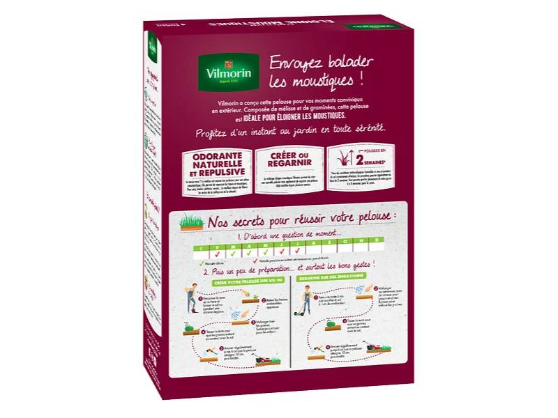 Vilmorin - Pelouse Mélisse Graminées Éloigne Moustiques 1kg - VILMORIN - Image 6