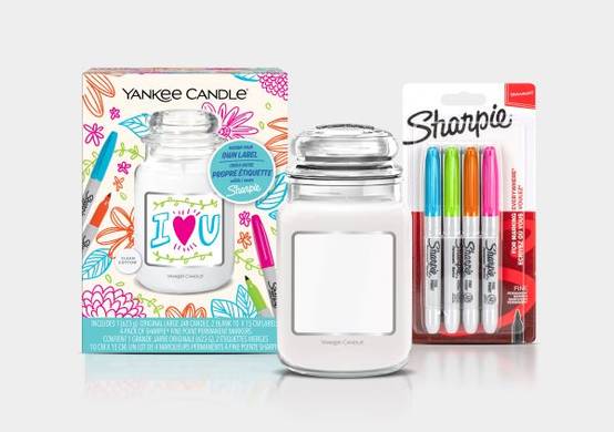 Yankee Candle - Coffret bougie à personnaliser avec feutres Yankee Candle