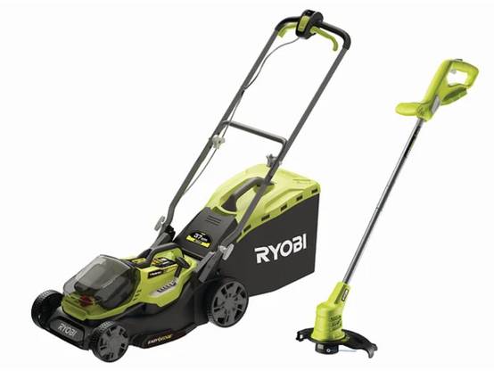 Ryobi - Pack comprenant : une tondeuse hybride + un coupe-bordures - Image 1