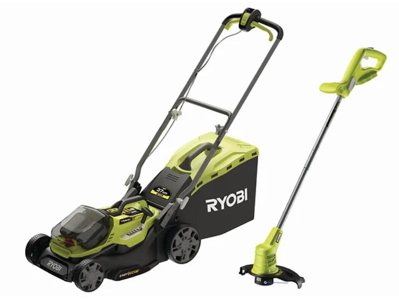 Ryobi - Pack comprenant : une tondeuse hybride + un coupe-bordures - Image 1