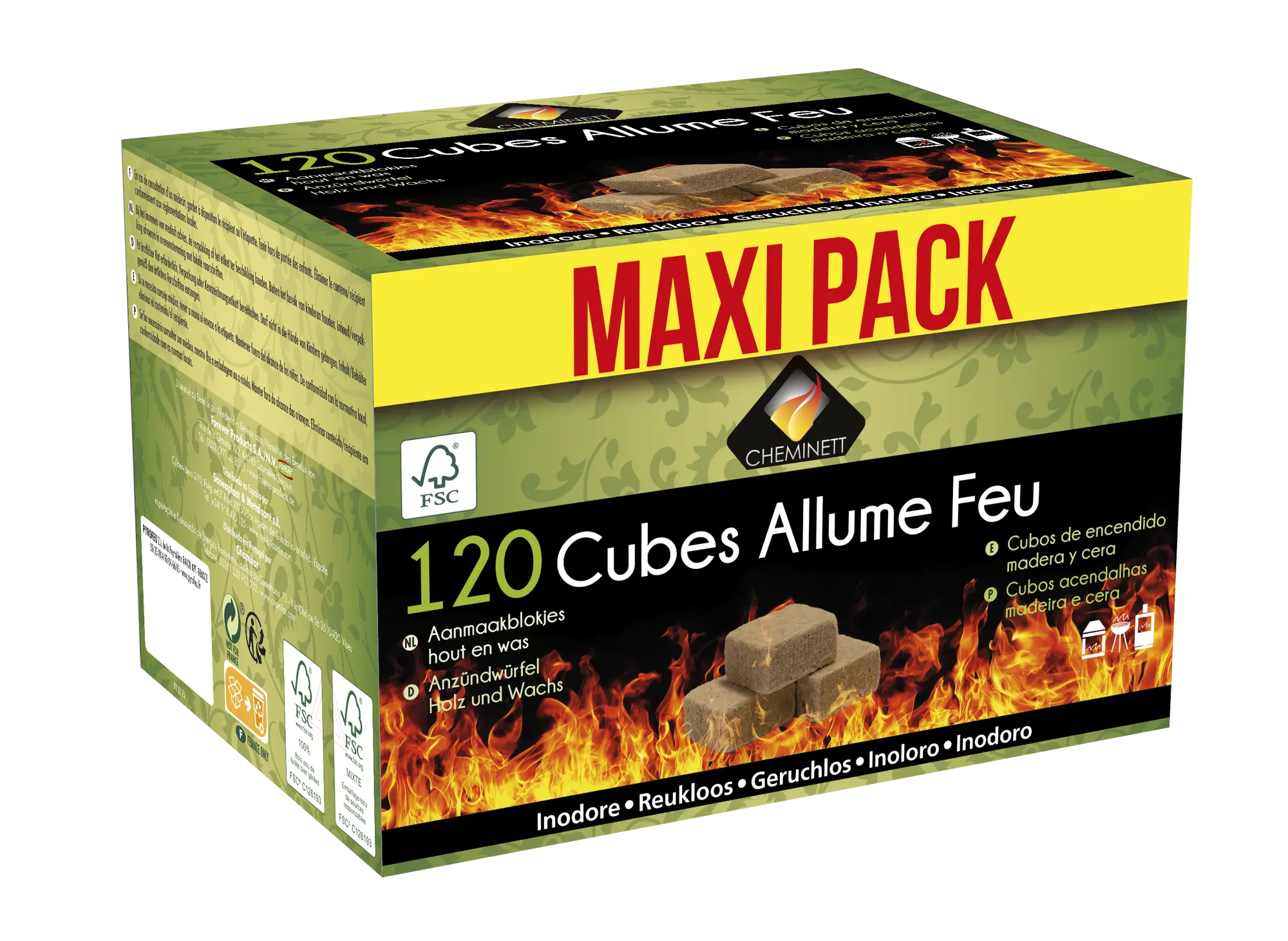 Plaque Allume-Feu Bois Cire Végétale 100% Naturel – FLAMETT - Imagen 2