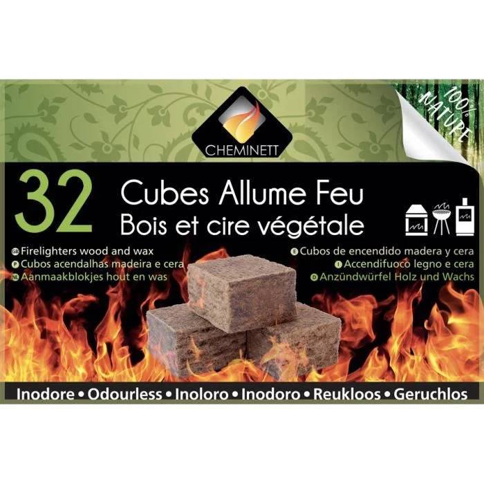 Allume feu cubes bois inodore 32 pcs – PYROFEU - Imagen 7