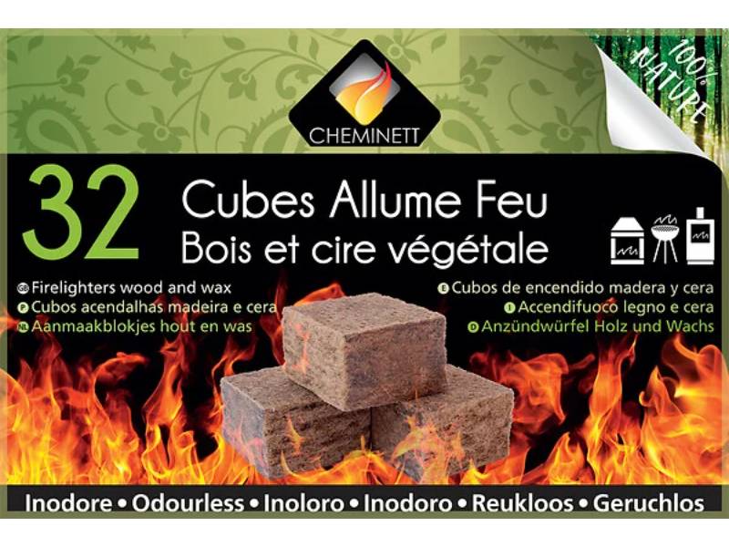 Allume feu cubes bois inodore 32 pcs – PYROFEU - Imagen 8