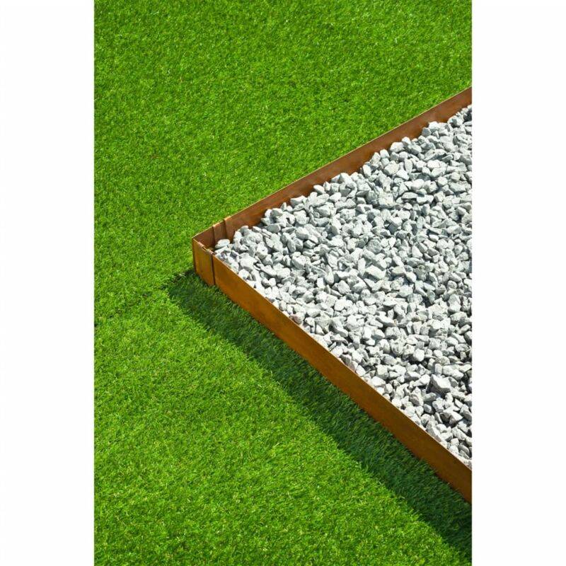 Bordure acier Corten H 10,2 cm L 264 cm 4 ancres - CORTEN - Imagen 3