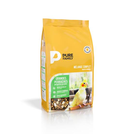 Pure Family - Pure Family - Mélange complet pour grandes perruches 1 kg - Image 1