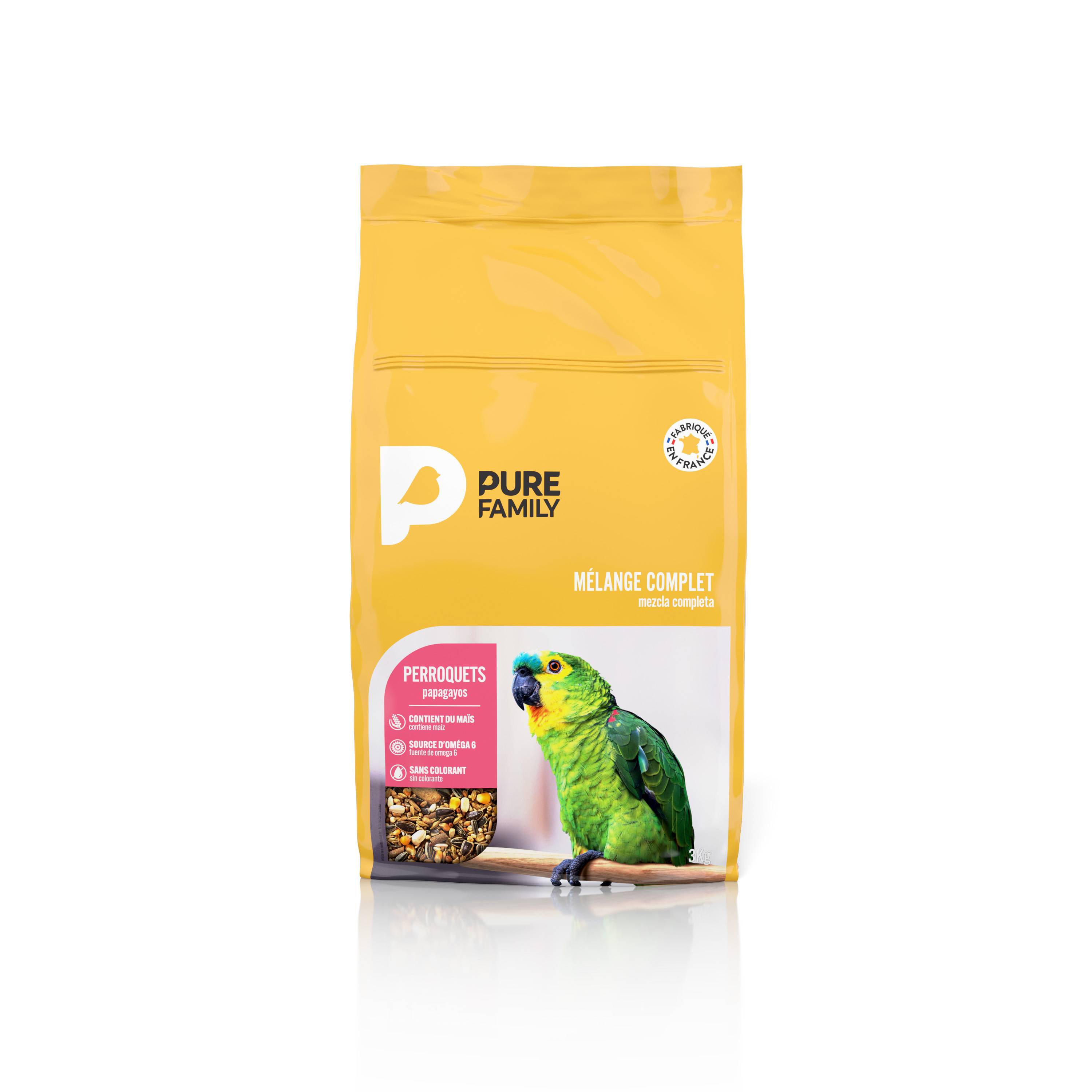 Pure Family - Mélange complet graines Perroquets 3Kg - PURE FAMILY