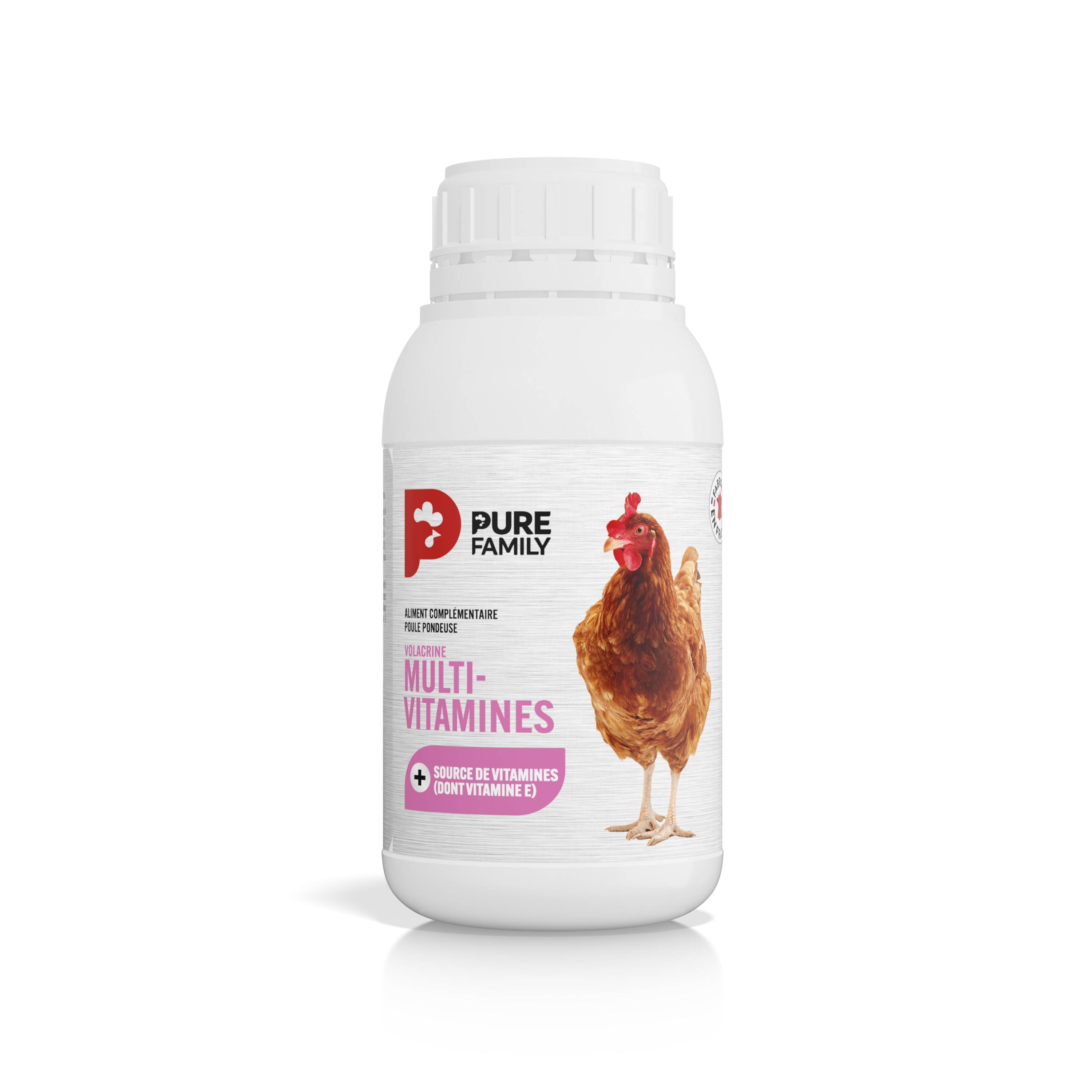 Pure Family - Complément liquide volacrine multi-vitamines pour poule 500 ml - PURE FAMILY - Image 1