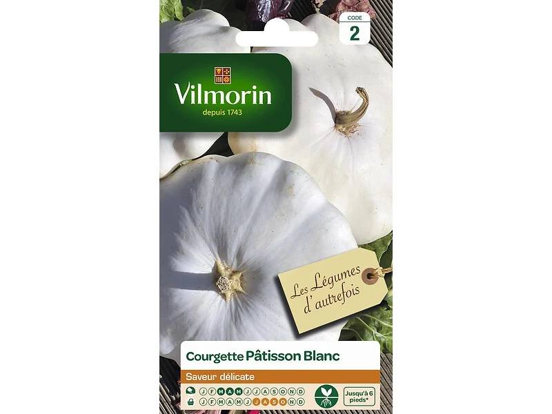 Vilmorin - Pâtisson blanc serie 2 sachet graines 5 g - Vilmorin