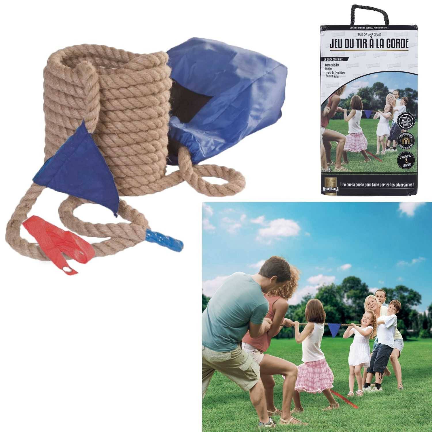 Jeu de tir à la corde Polyester Bleu Rouge L 300 cm Ø 15 cm