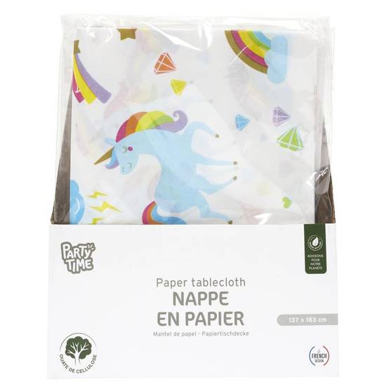 Nappe en papier licorne blanc L.183 cm l.137 cm - Paris prix - Image 4