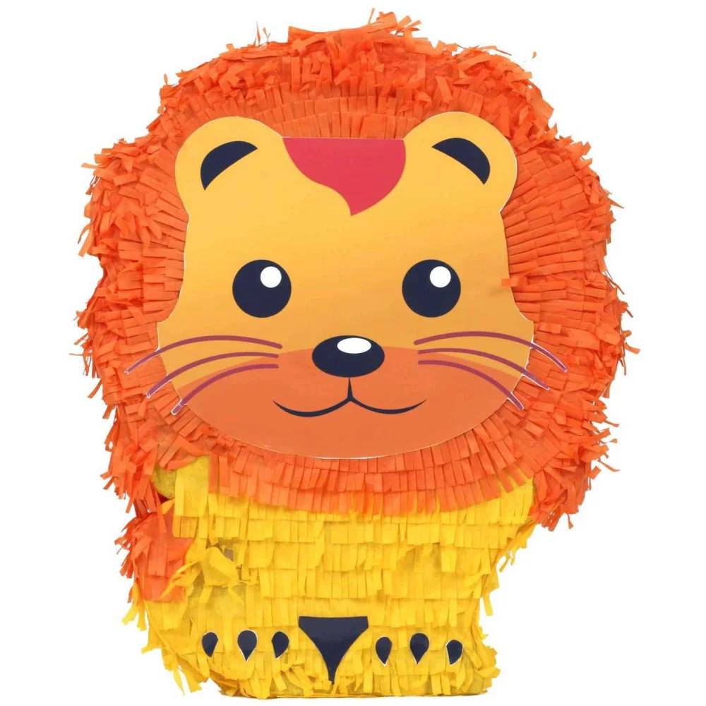 Pinata lion papier coloré H 39 cm L 32 cm P 7,30 cm – PARTY TIME - Imagen 2