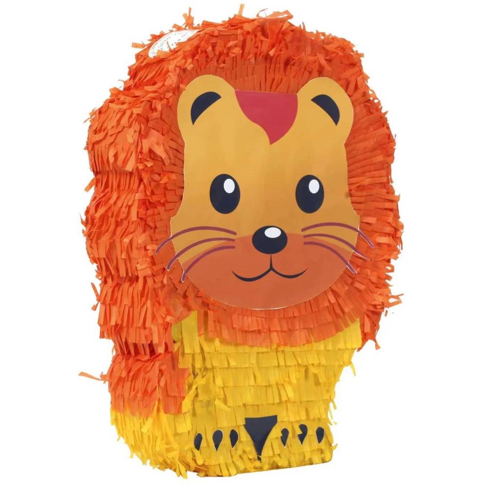 Pinata lion papier coloré H 39 cm L 32 cm P 7,30 cm – PARTY TIME - Imagen 4