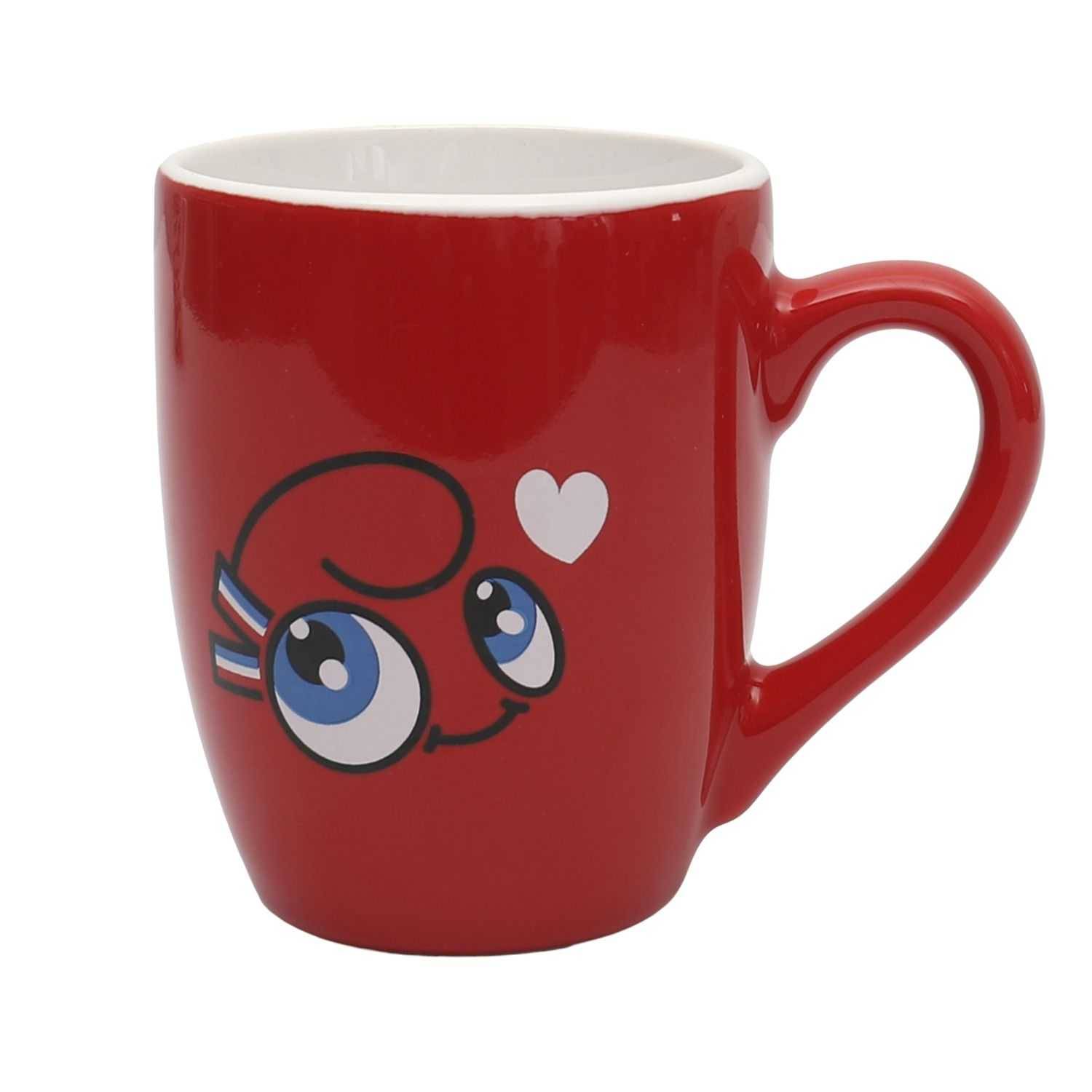Tasse céramique fine rouge l.13x10.3xh.13 cm mascotte in love - Imagen 1