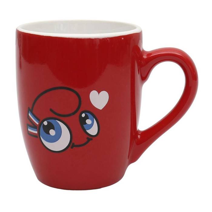 Tasse céramique fine rouge l.13x10.3xh.13 cm mascotte in love - Imagen 2