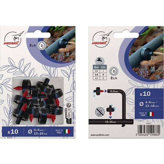 Goutteur auto-régulant auto-perçant 2 L/h lot 10 - JARDIBRIC - Image 1