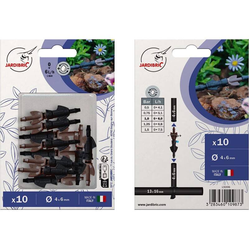 Jardibric - Goutteurs en ligne réglables 0 à 6 L/H 10 pièces - JARDIBRIC - Imagen 3
