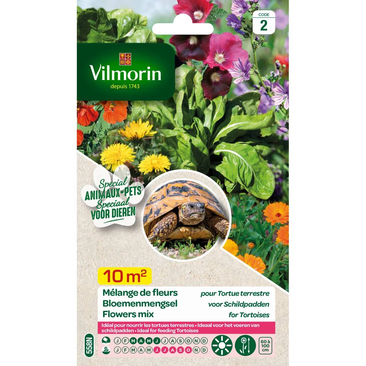 Vilmorin - Mélange de fleurs pour Tortues Terrestres serie 2 sachet graines 12 g - Vilmorin - Image 4