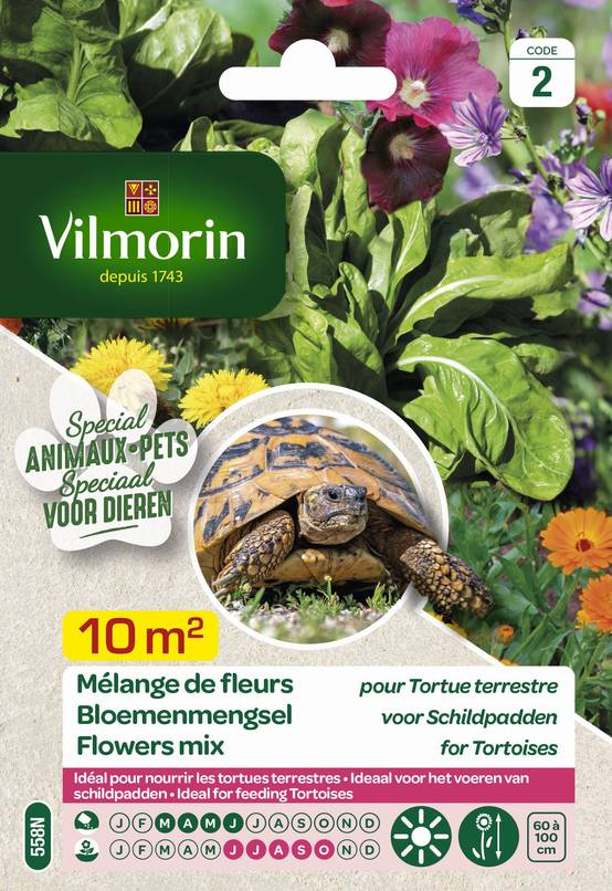 Vilmorin - Mélange de fleurs pour Tortues Terrestres serie 2 sachet graines 12 g - Vilmorin - Image 1