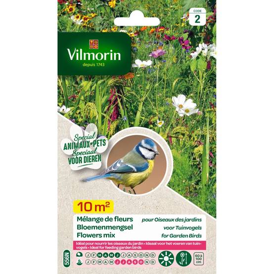 Vilmorin - Mélange de fleurs Attire les Oiseaux serie 2 sachet graines 12 g - Vilmorin - Image 3