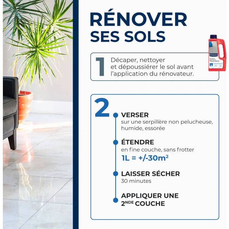 Starwax - Rénovateur brillant protecteur sol - STARWAX - Image 3