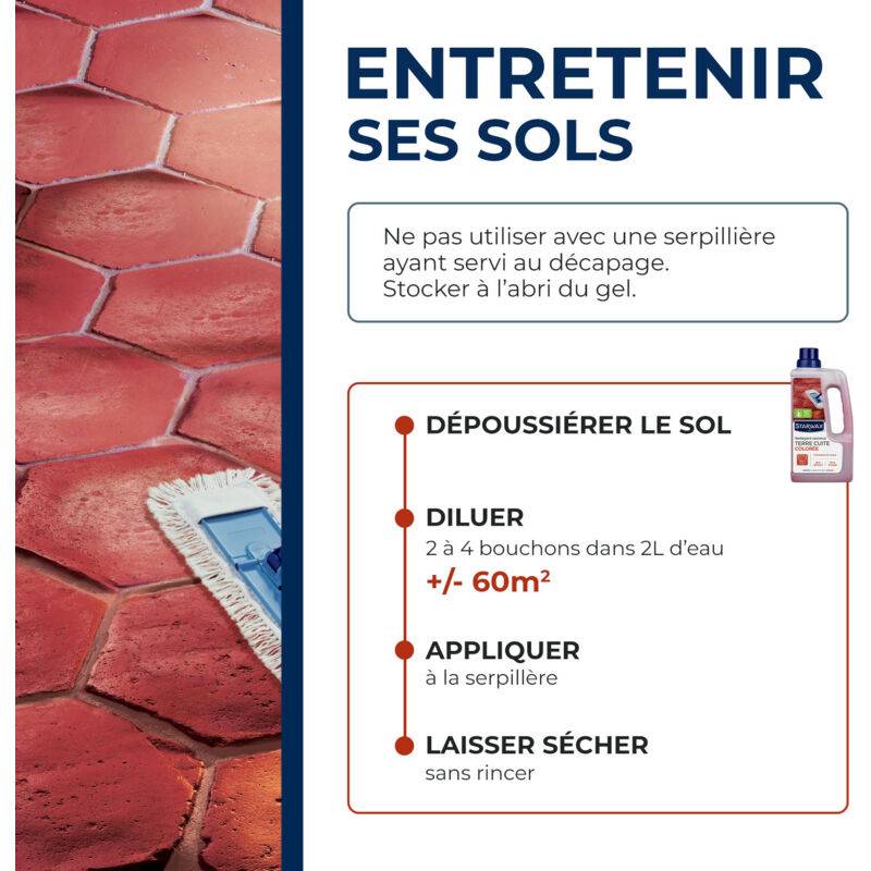 Starwax - NETTOYANT RAVIVEUR COLORÉ POUR TOMETTES ET TERRES CUITES 1L - Image 2