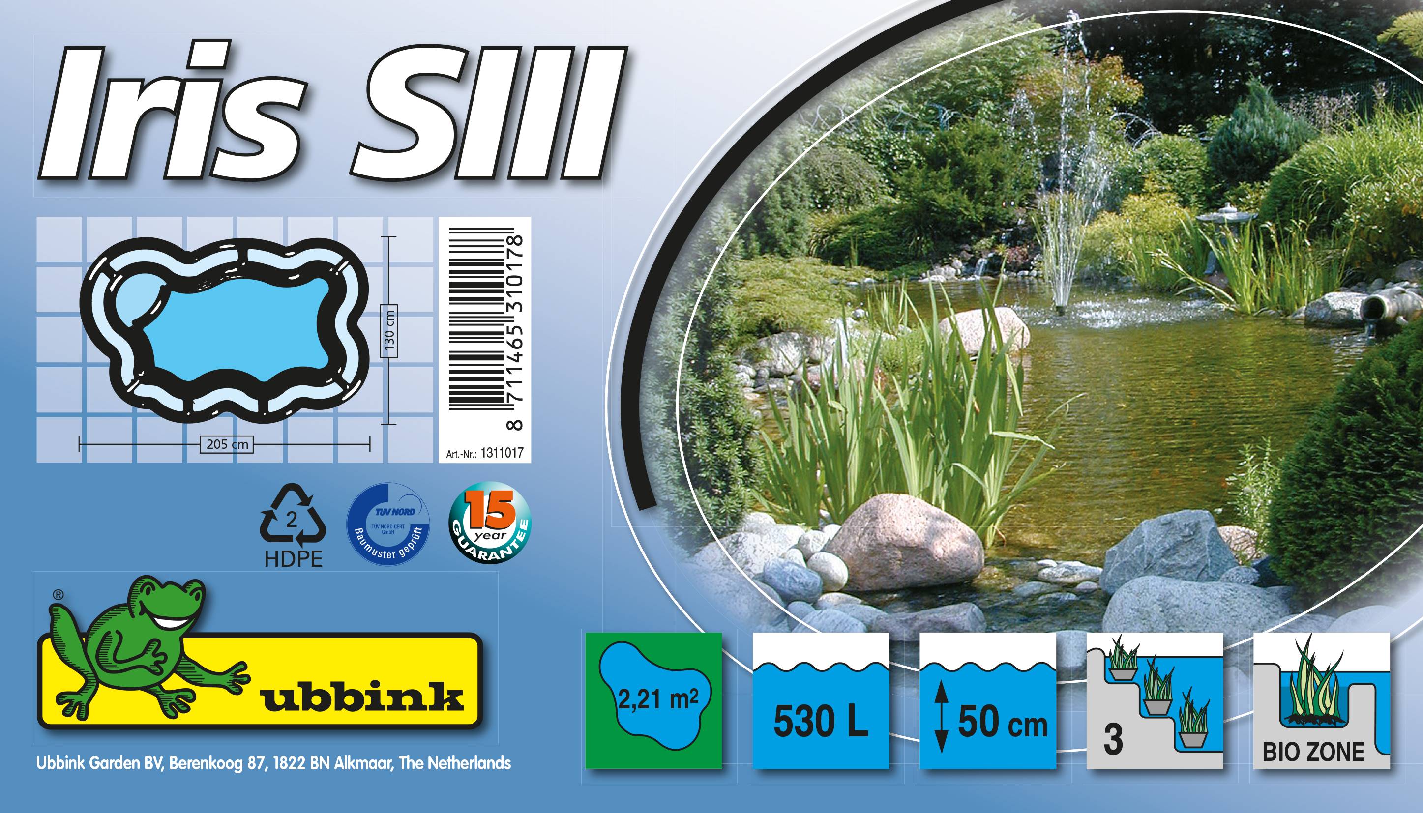 Ubbink - Estanque preformado Iris SIII 530L - Ubbink - Imagen 3