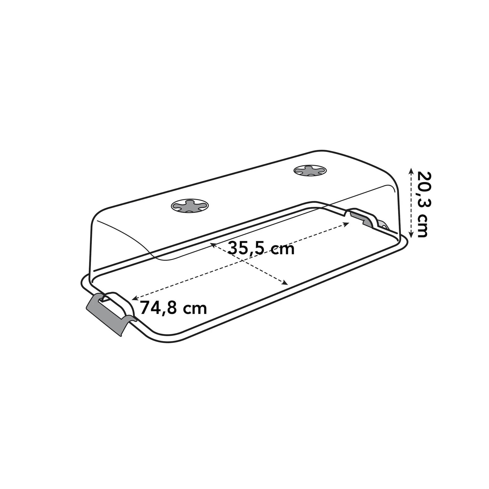 Serre de culture XXL rectangulaire plastique transparent L.75 cm l.36 cm H.20.3 cm - Elho - Imagen 1