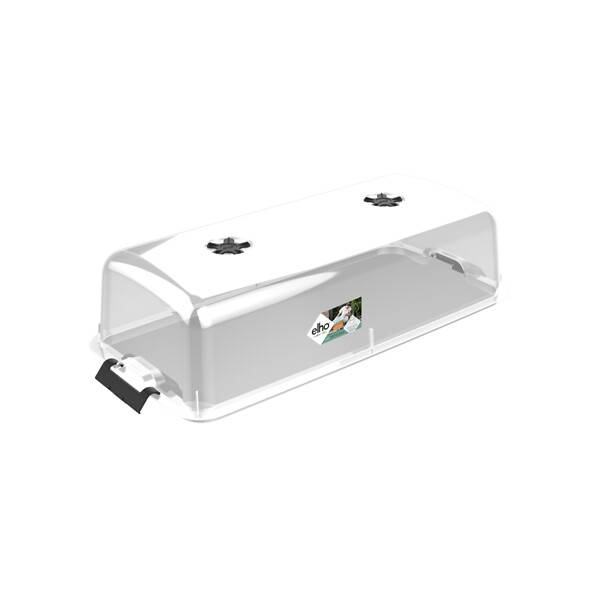 Serre de culture XXL rectangulaire plastique transparent L.75 cm l.36 cm H.20.3 cm - Elho - Imagen 3