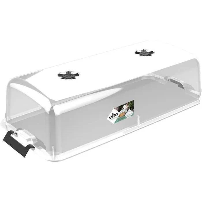 Serre de culture XXL rectangulaire plastique transparent L.75 cm l.36 cm H.20.3 cm - Elho - Imagen 7
