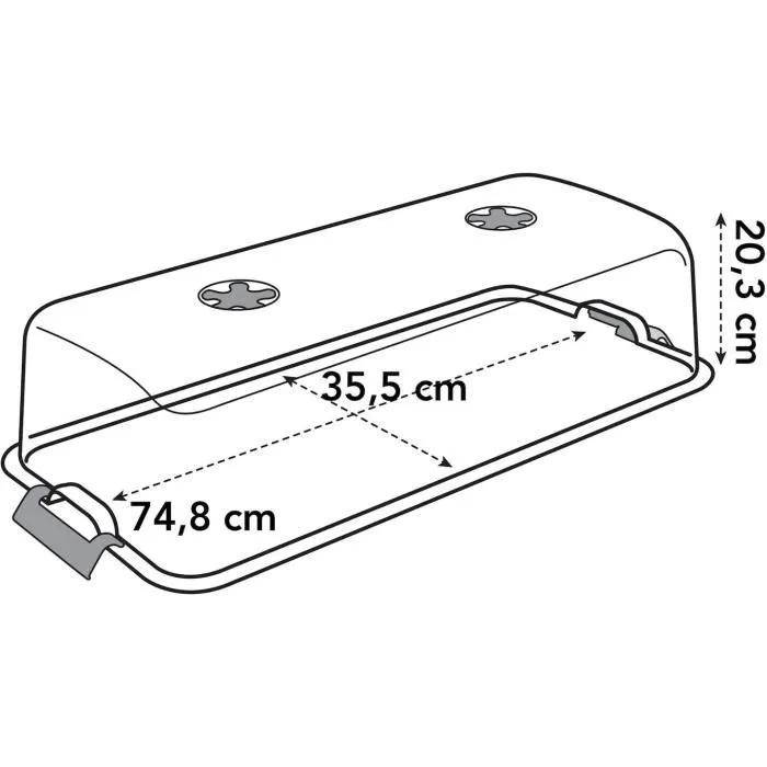 Serre de culture XXL rectangulaire plastique transparent L.75 cm l.36 cm H.20.3 cm - Elho - Imagen 9
