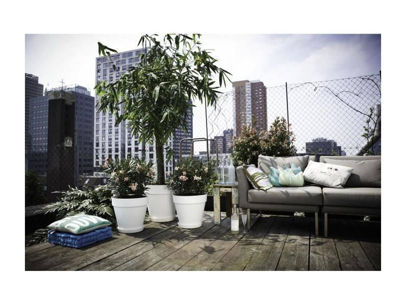 Pot de fleurs rond Loft Urban plastique anthracite Ø 50 x H.44 cm - Elho - Imagen 6