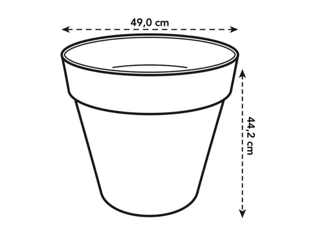 Pot de fleurs rond Loft Urban plastique anthracite Ø 50 x H.44 cm - Elho - Imagen 5