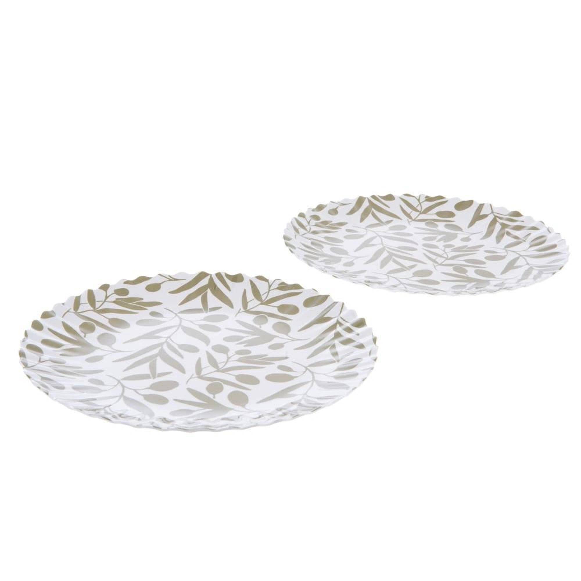 Lot de 2 assiettes mélamine Olivia vert Ø27 cm - Amadeus - Image 3