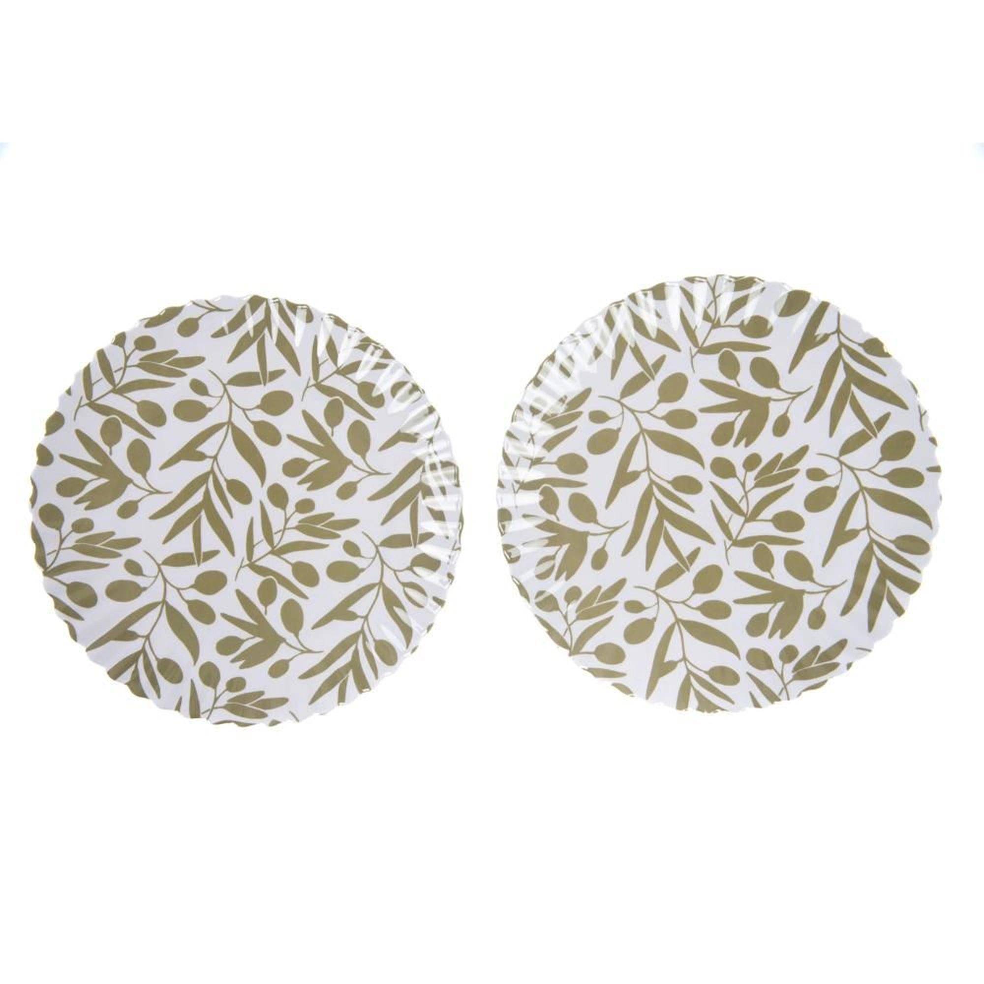 Lot de 2 assiettes mélamine Olivia vert Ø27 cm - Amadeus - Image 2
