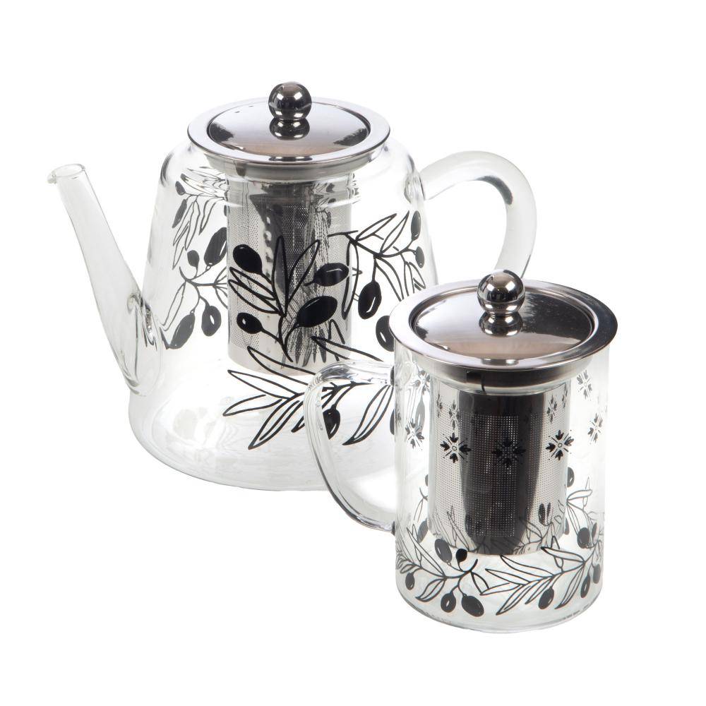 Tea For One Olivia théière verre transparente L.8.5 cm l.12 cm H.13.5 cm - Amadeus - Imagen 2