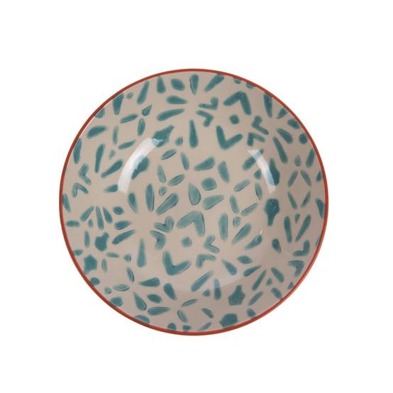 Assiette creuse en grès bleu Ø19 cm lot de 6 - Amadeus - Image 1