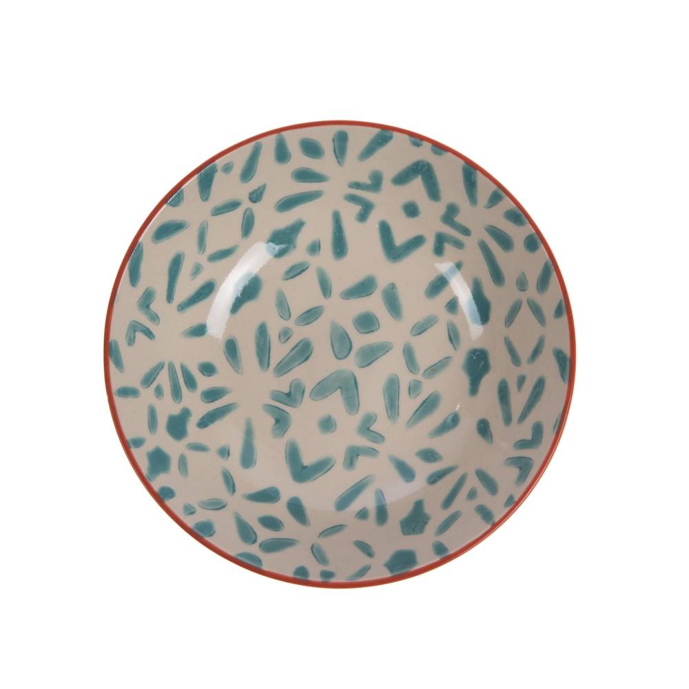 Assiette creuse en grès bleu Ø19 cm lot de 6 - Amadeus