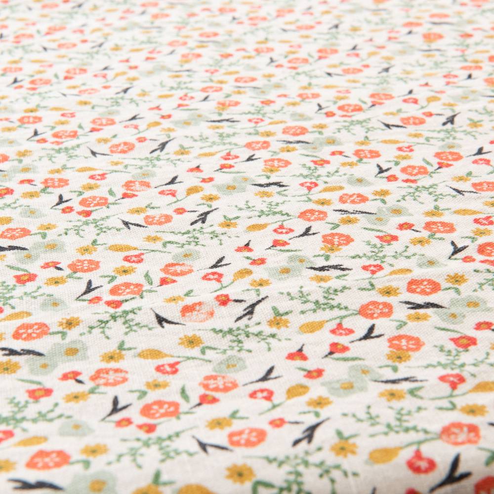 Nappe flore en lin et viscose décorée L.150 cm l.2 cm H.150 cm - Image 3