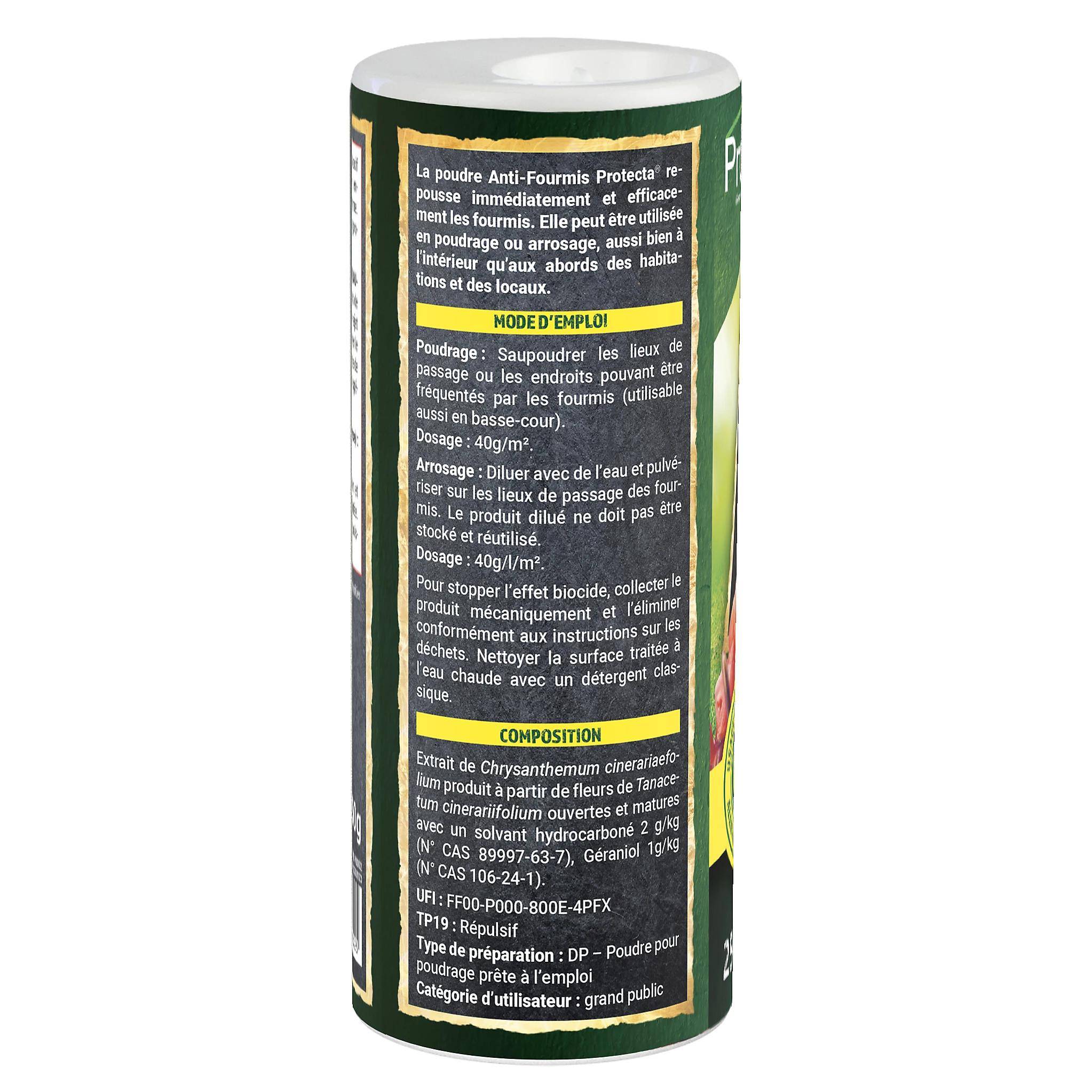 Protecta - Poudre anti-insectes fourmis Protecta 250 g - Protecta - Imagen 2