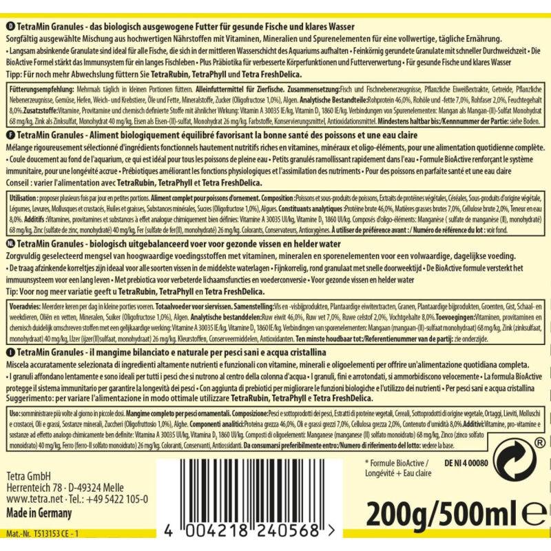 Aliment complet granulés poissons ornement 500ml - TETRA - Imagen 1