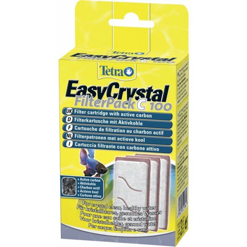 Cartouche Filtration Aquarium Charbon Actif L 9 l 9 H 15 cm EasyCrystal C 100 – TETRA - Image 2