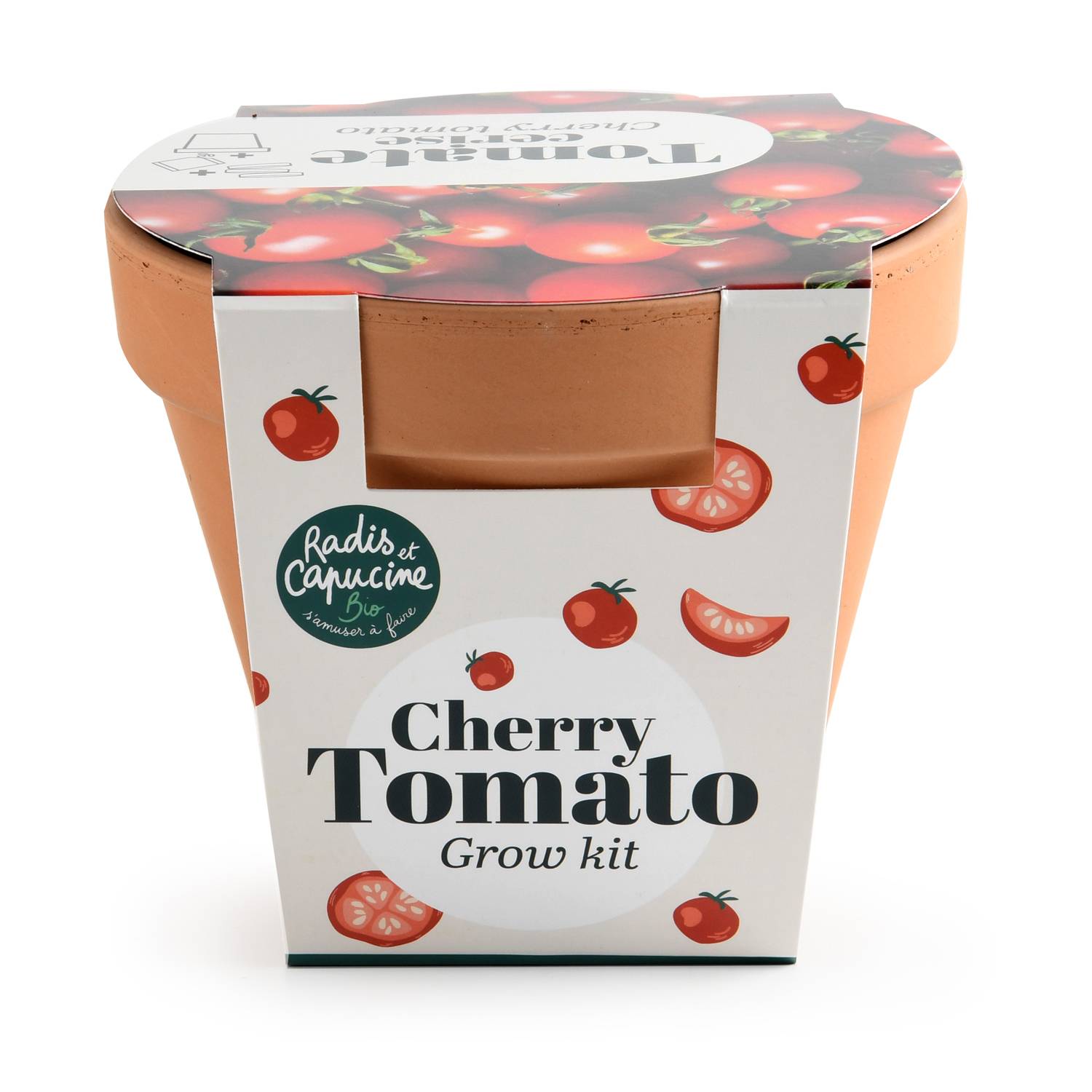 Radis et Capucine - Pot Terre cuite Antique - Tomate cerise - Bio - Radis et Capucine - Image 1