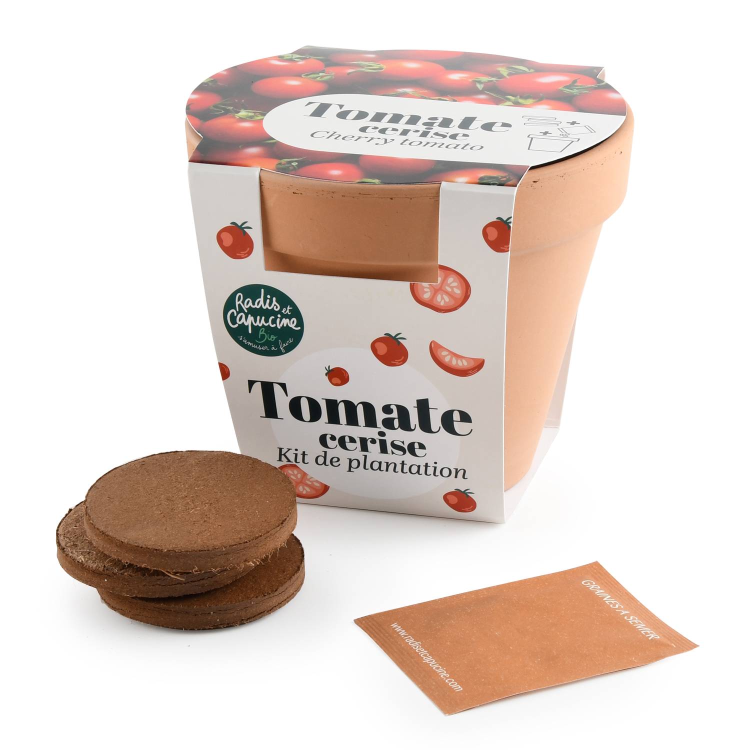 Radis et Capucine - Pot Terre cuite Antique - Tomate cerise - Bio - Radis et Capucine - Image 3
