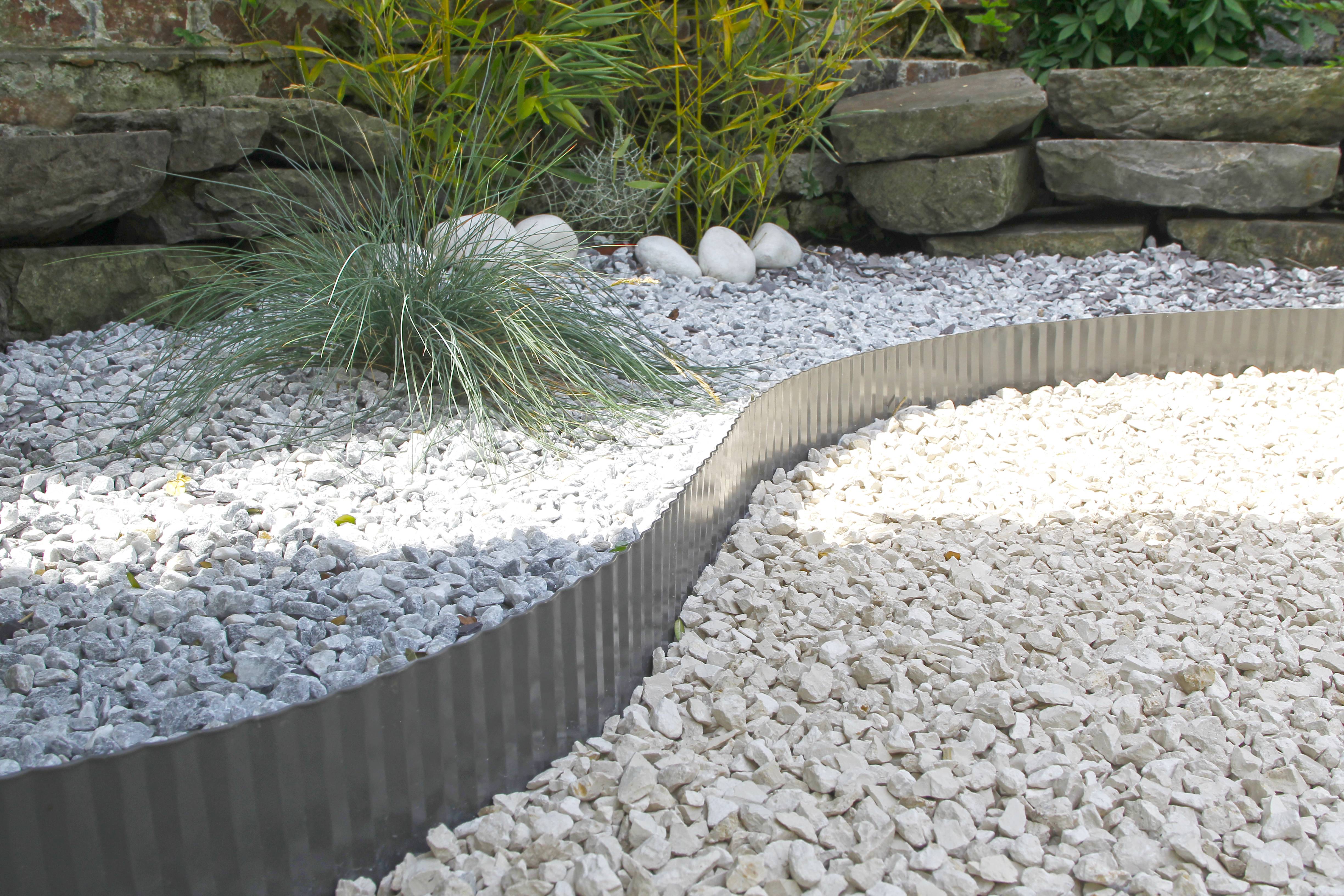 Bordure acier galvanisé gris foncé L 600 cm H 14 cm - NORTENE