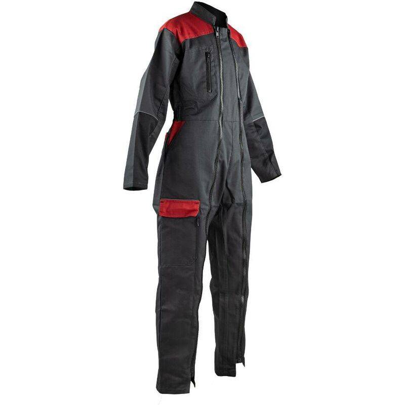 Combinaison de travail enfant polyester gris et rouge L.420.0 cm L.350.0 cm H.20.0 cm - Lma - Imagen 1